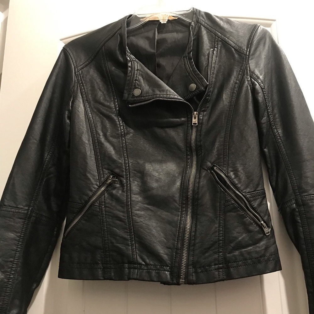 Hollister faux leather jacket